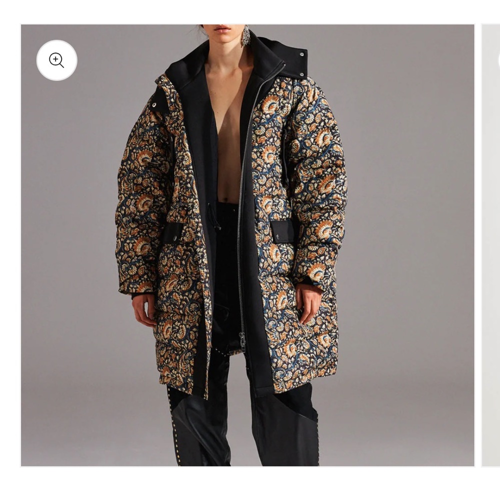 ANTIK BATIK Kalak puffer Oversized floral coat size large